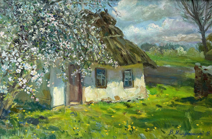 Oil painting It's spring again V. Mishurovsky