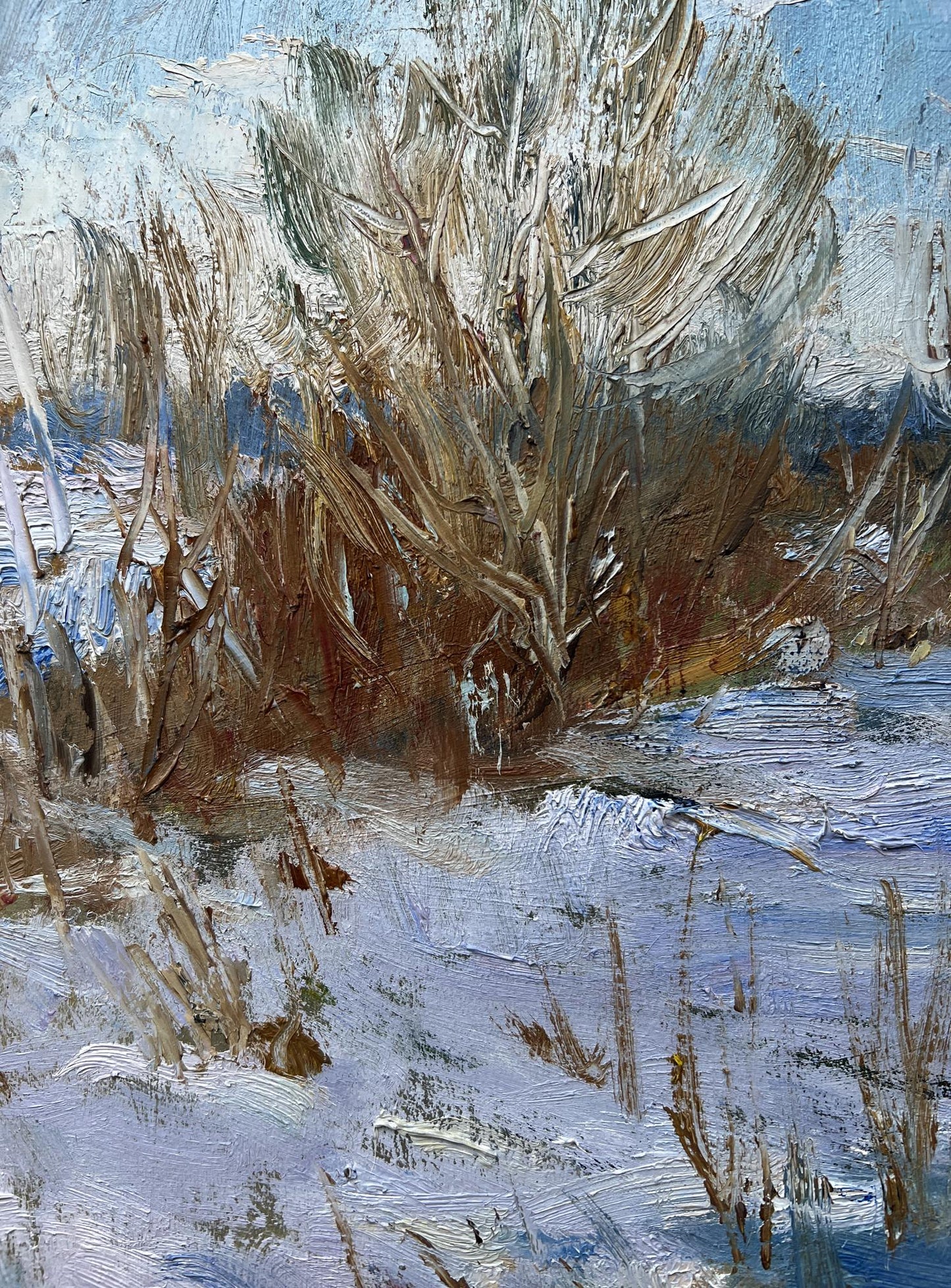 Oil painting In winter V. Mishurovsky