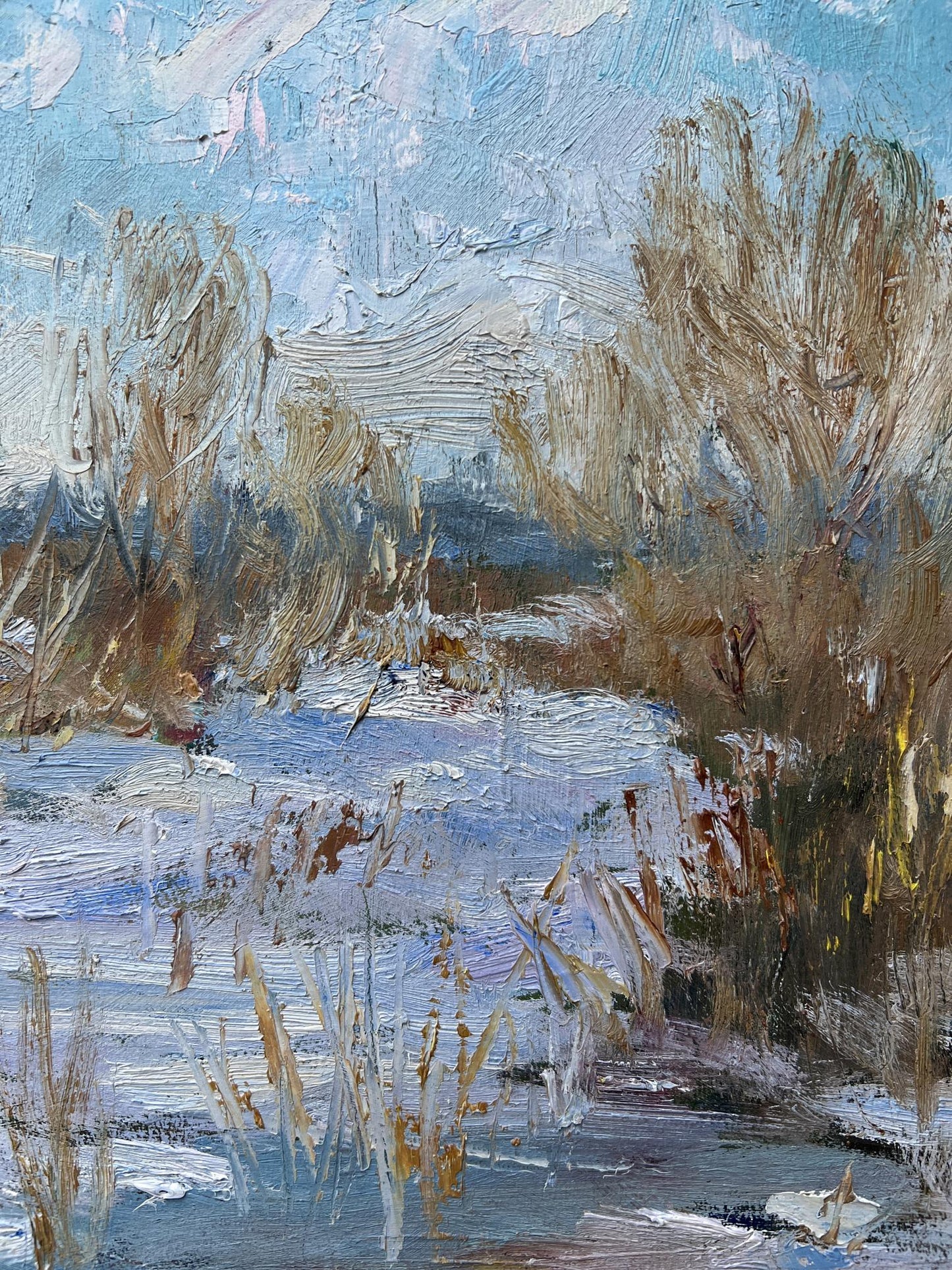 Oil painting Winter Nature Landscape