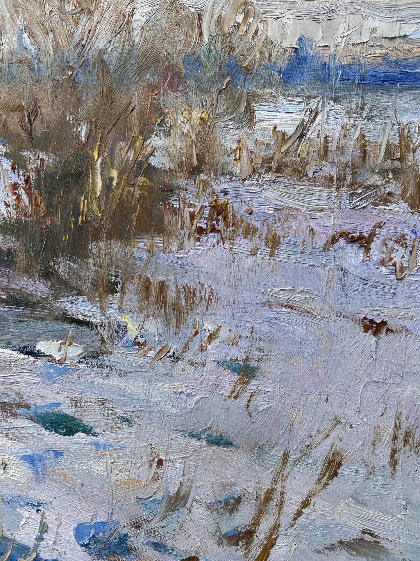 Oil painting In winter V. Mishurovsky