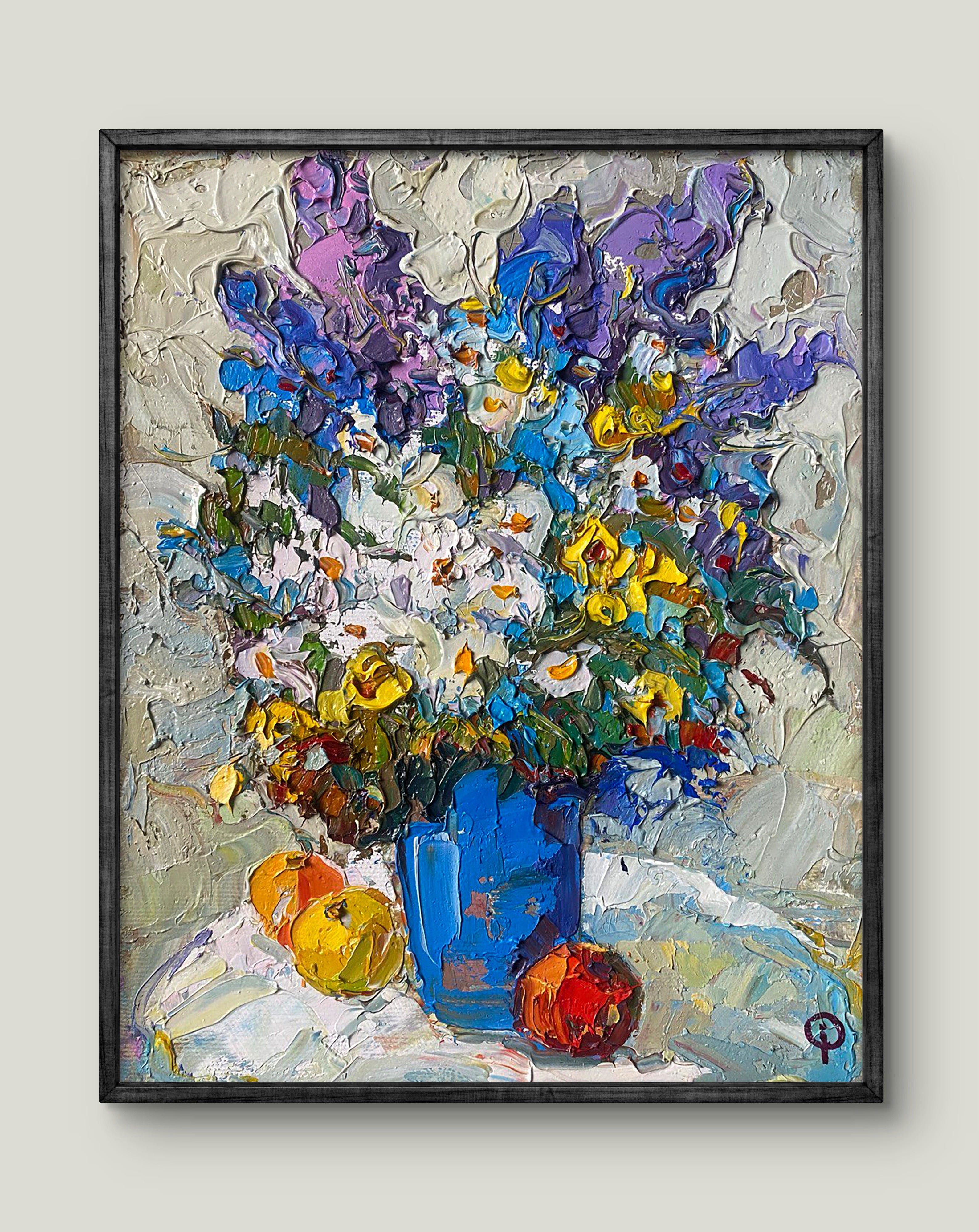 Oil painting Flowers on the table Oksana Ivanyuk