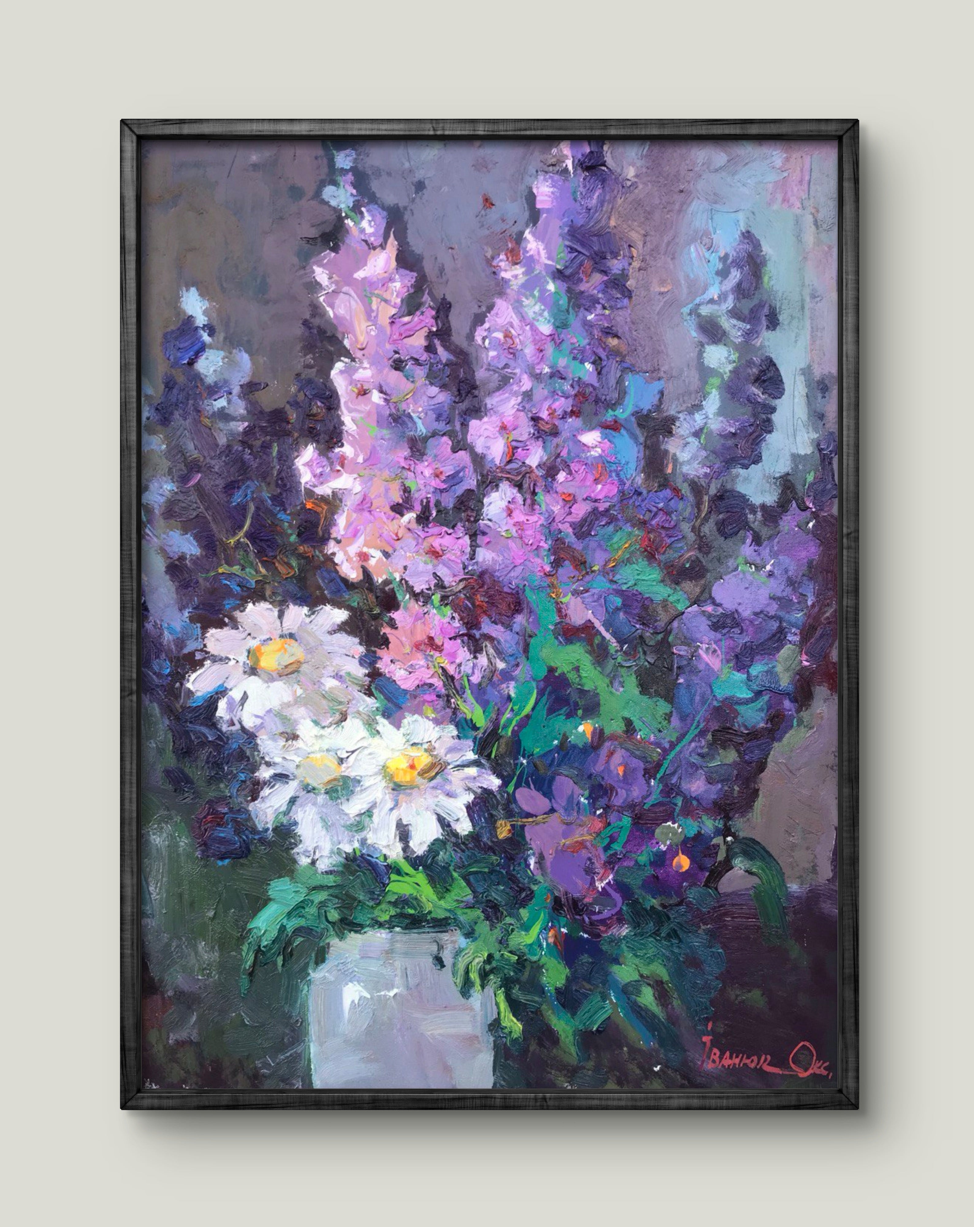 Oil painting Morning flowers Ivanyuk Оksаnа