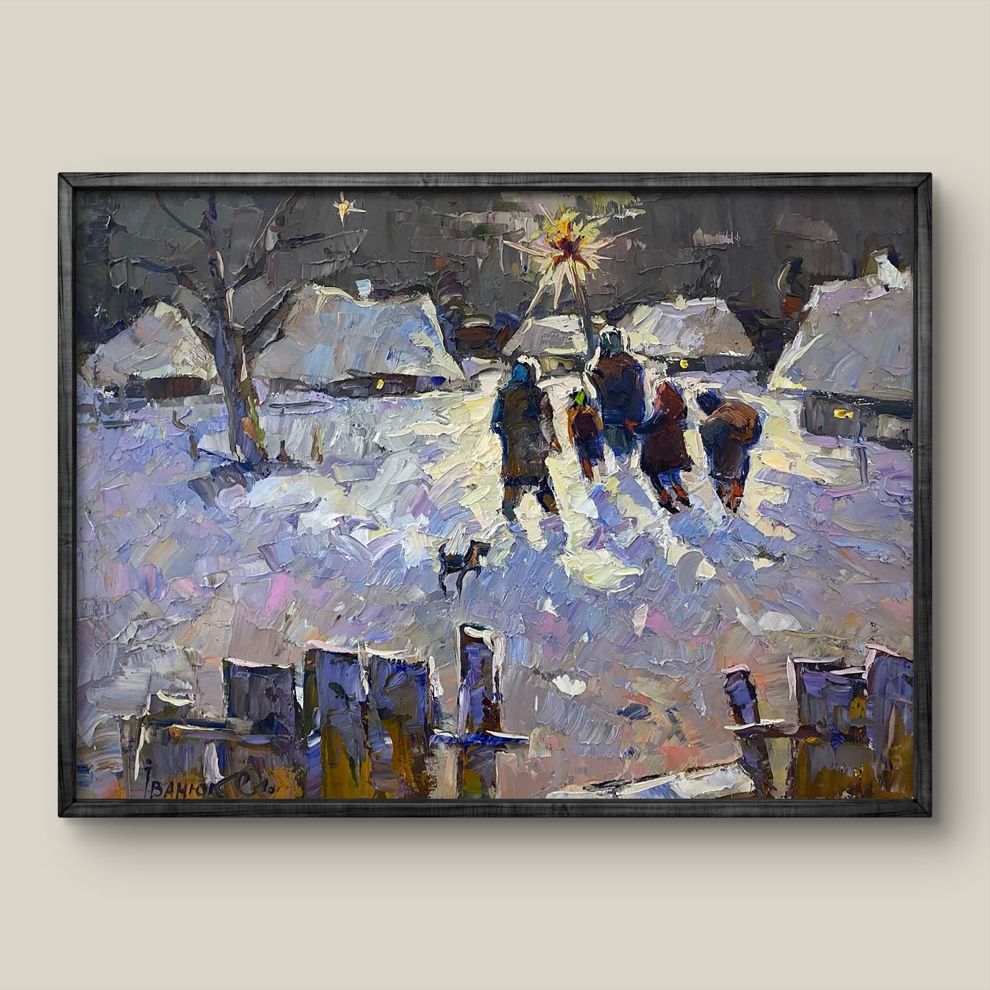 Oil painting Christmas carol Alex Ivanyuk