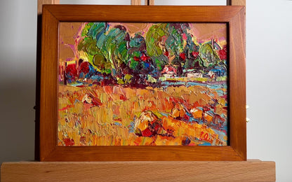 Oil painting Brick red autumn Alex Ivanyuk