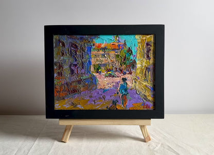 Oil painting Quiet city street Oleksiy Ivanyuk