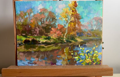 Oil painting In October Batrakov Vladimir Grigorievich