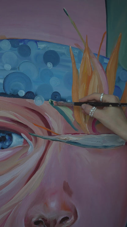 Oil painting Microcosm Victoria Kagalovska