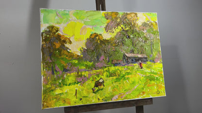 Oil painting On the pasture Alex Ivanyuk