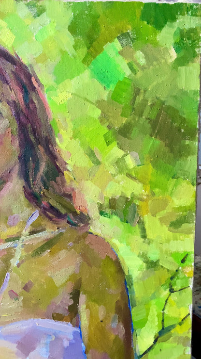 Oil painting Portrait of a woman Peter Dobrev