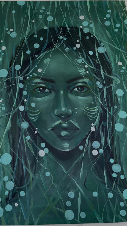 Oil painting Underwater Victoria Kagalovska