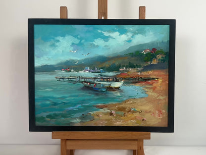 Oil painting Hidden corner by the sea Yuriy Suprunchuk