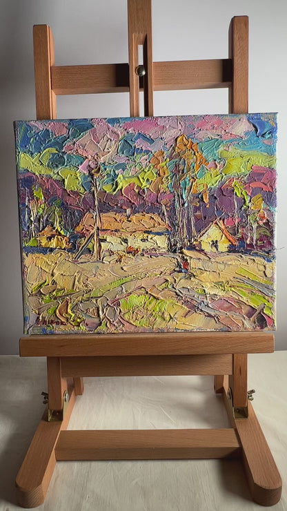 Oil painting Spring wind in the village Alex Ivanyuk