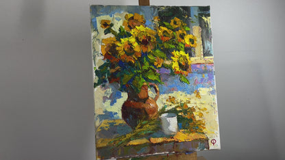 Oil painting Sunflowers Oksana Ivanyuk