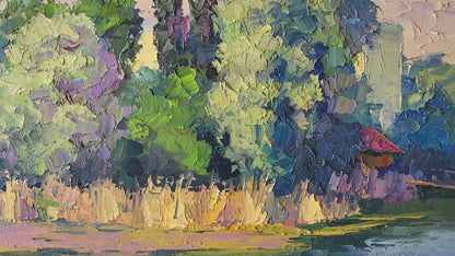 Oil painting By the river Serdyuk Boris Petrovich