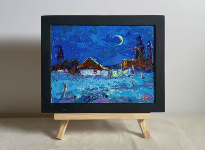 Oil painting Moonlit night Oksana Ivanyuk