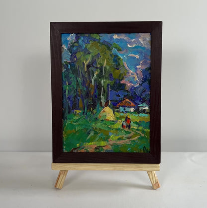 Oil painting House near the forest Oleksiy Ivanyuk
