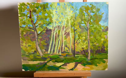 Oil painting Forest walk Peter Dobrev