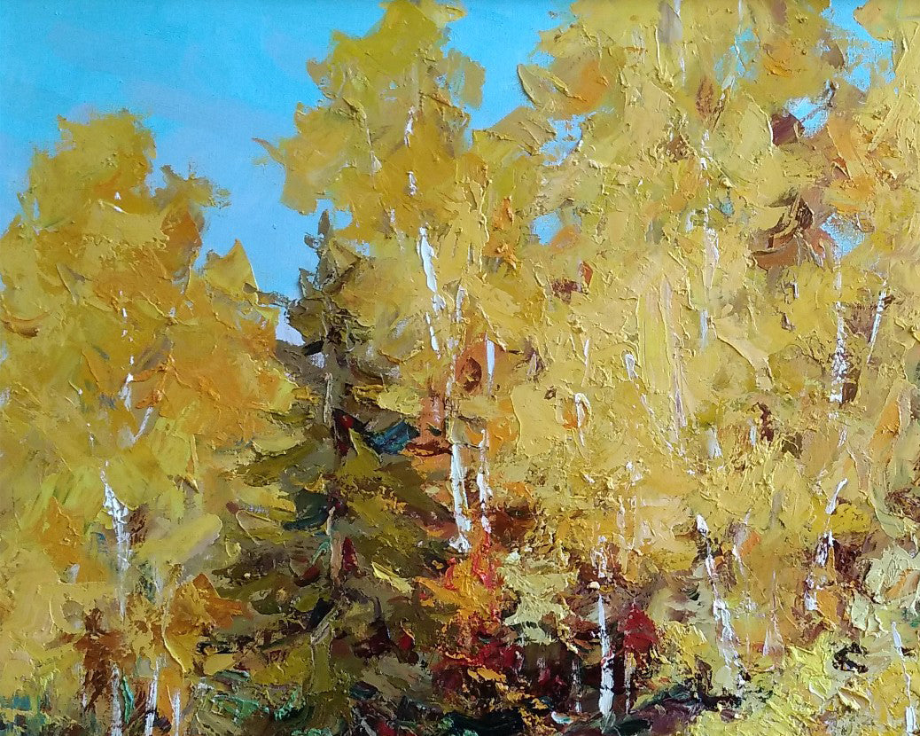 Oil painting Golden autumn Alexander Nikolaevich Cherednichenko