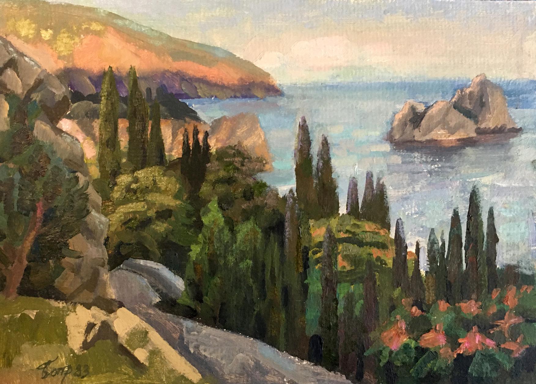 Oil painting Gurzuf Batrakov Vladimir Grigorievich