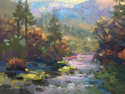 Oil painting Autumn in the Carpathians Batrakov Vladimir Grigorievich