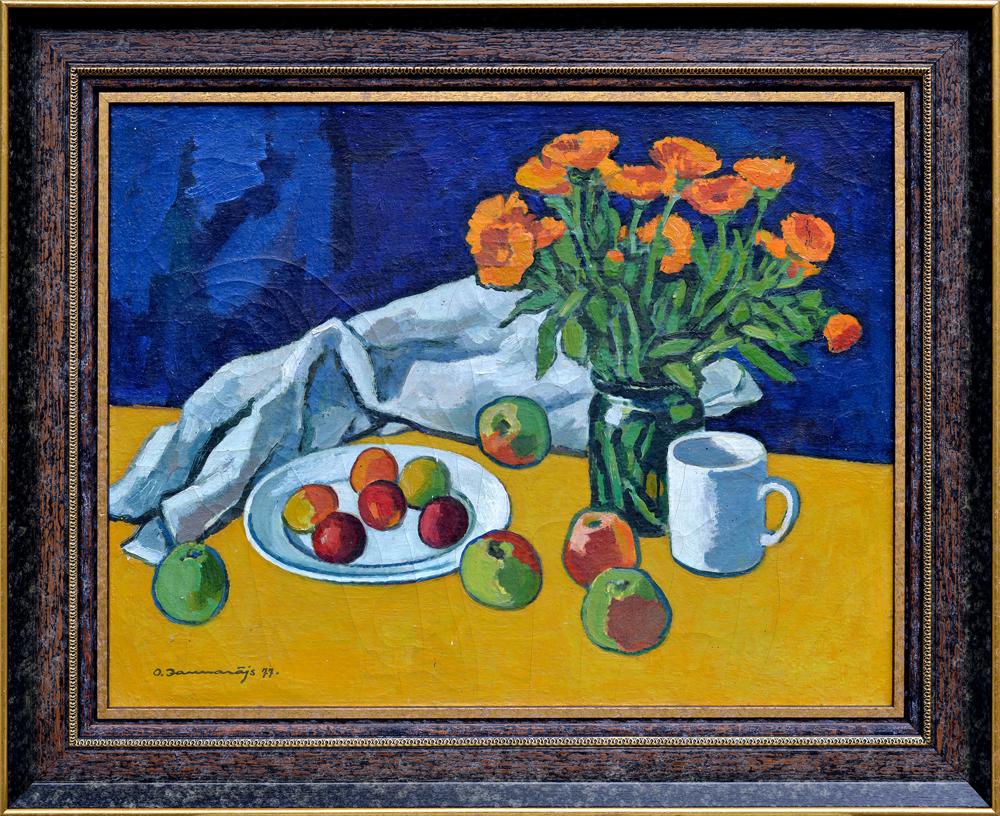 Oil painting Still Life with Flowers Olgert Jaunarais