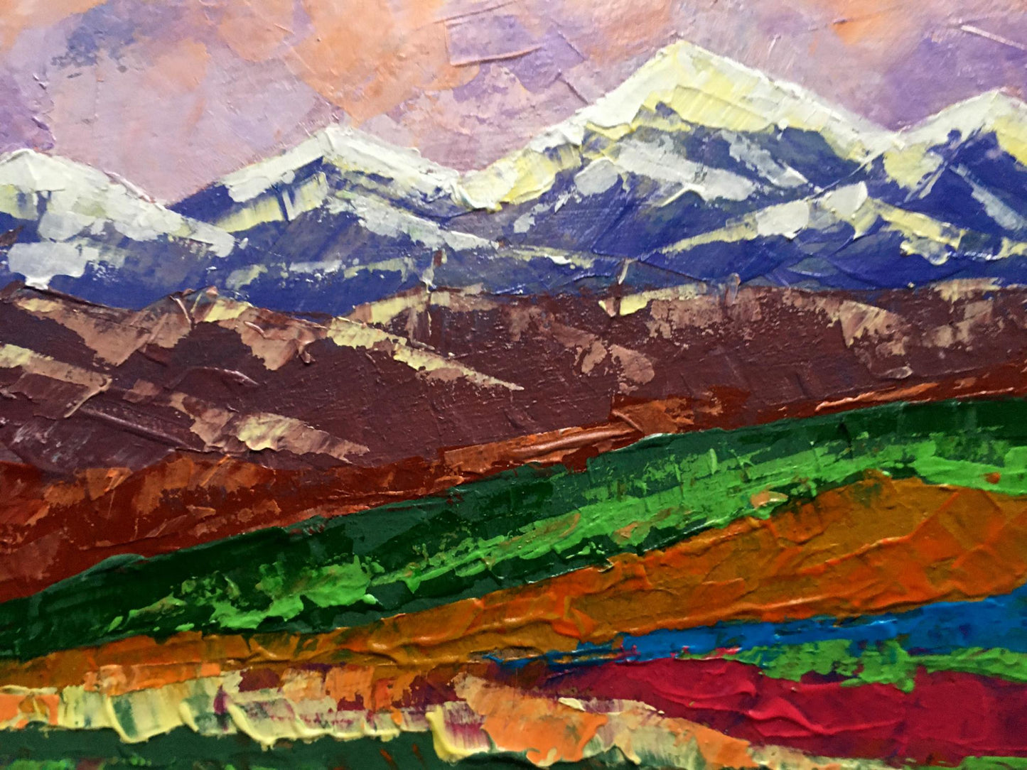 Oil painting Evening in the mountains Zadorozhnya V. V.