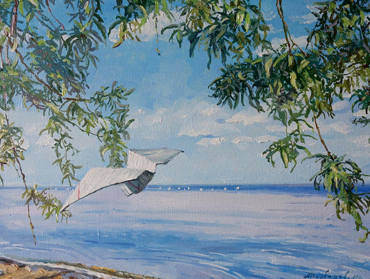 Oil painting Weekend by the sea Varvarov Anatoly Viktorovich