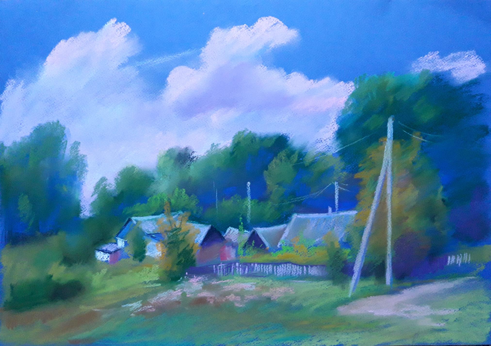 Pastel painting Storm Serdyuk Boris Petrovich