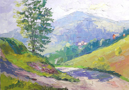 Oil painting Carpathian air Serdyuk Boris Petrovich