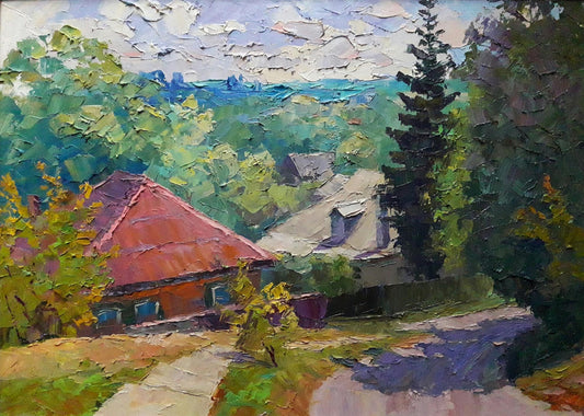 Oil painting District Cherednikov Serdyuk Boris Petrovich