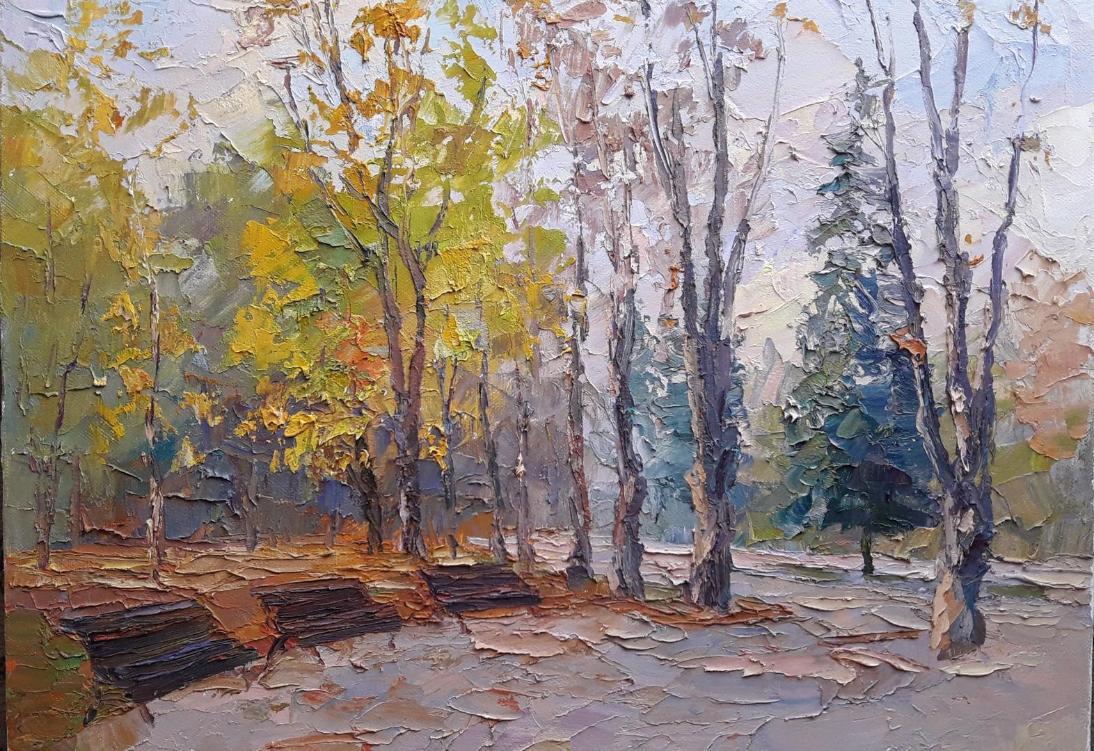 Oil painting In the autumn park Serdyuk Boris Petrovich