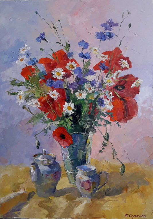 Oil painting Wildflowers Serdyuk Boris Petrovich