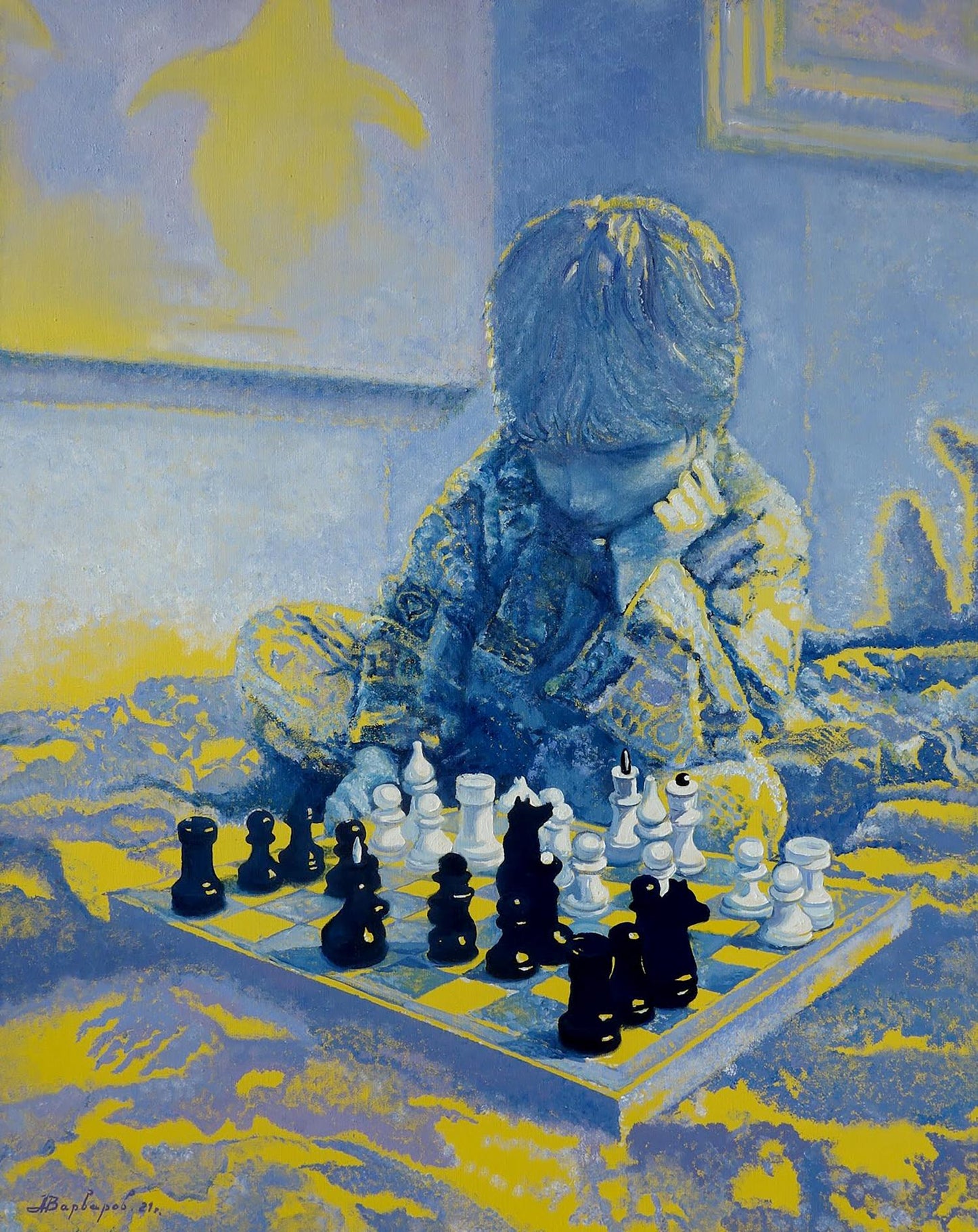 Oil painting Chess Varvarov Anatoly Viktorovich