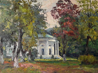 Oil painting s.Bochechki. House of the Lions Serdyuk Boris Petrovich