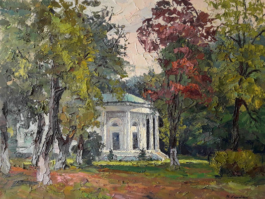 Oil painting s.Bochechki. House of the Lions Serdyuk Boris Petrovich