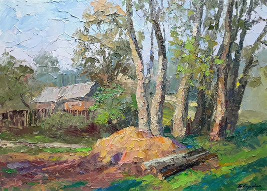 Oil painting In the poplar Serdyuk Boris Petrovich