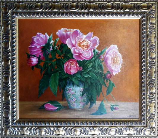 Oil painting Pink peonies Korkishko Vasily