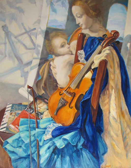 Oil painting And the music sounds Osnach Olesia