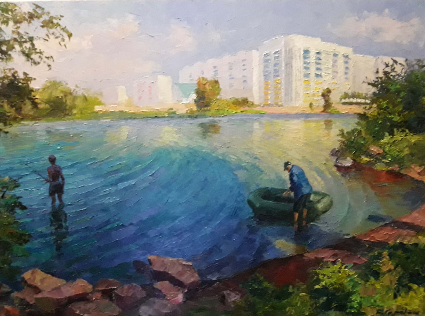 Oil painting Fishing Serdyuk Boris Petrovich №SERB 583