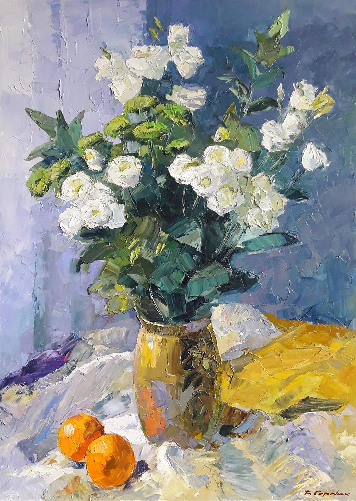 Oil painting Eustoma Serdyuk Boris Petrovich