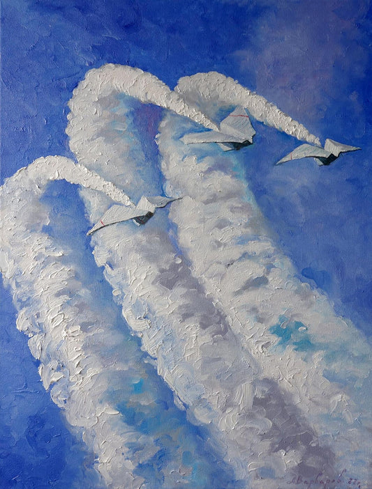 Oil painting Urgent SMS Varvarov Anatoly Viktorovich