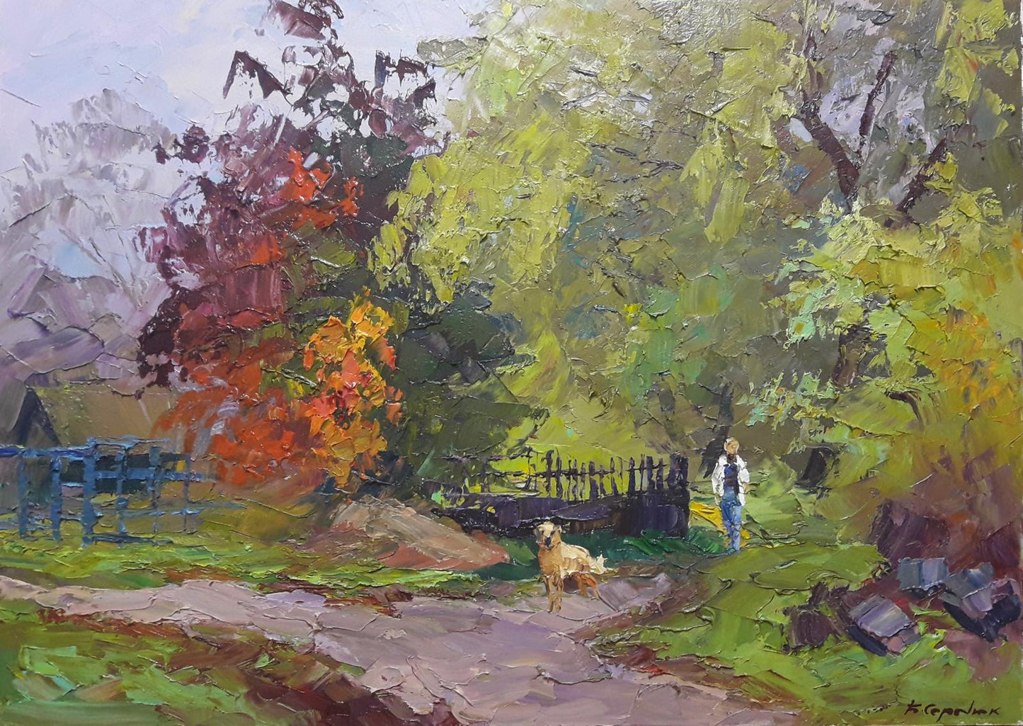 Oil painting Walk Serdyuk Boris Petrovich
