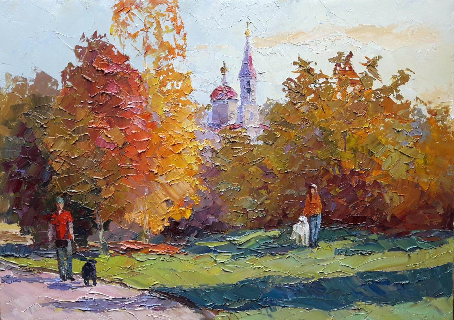 Oil painting A meeting Serdyuk Boris Petrovich