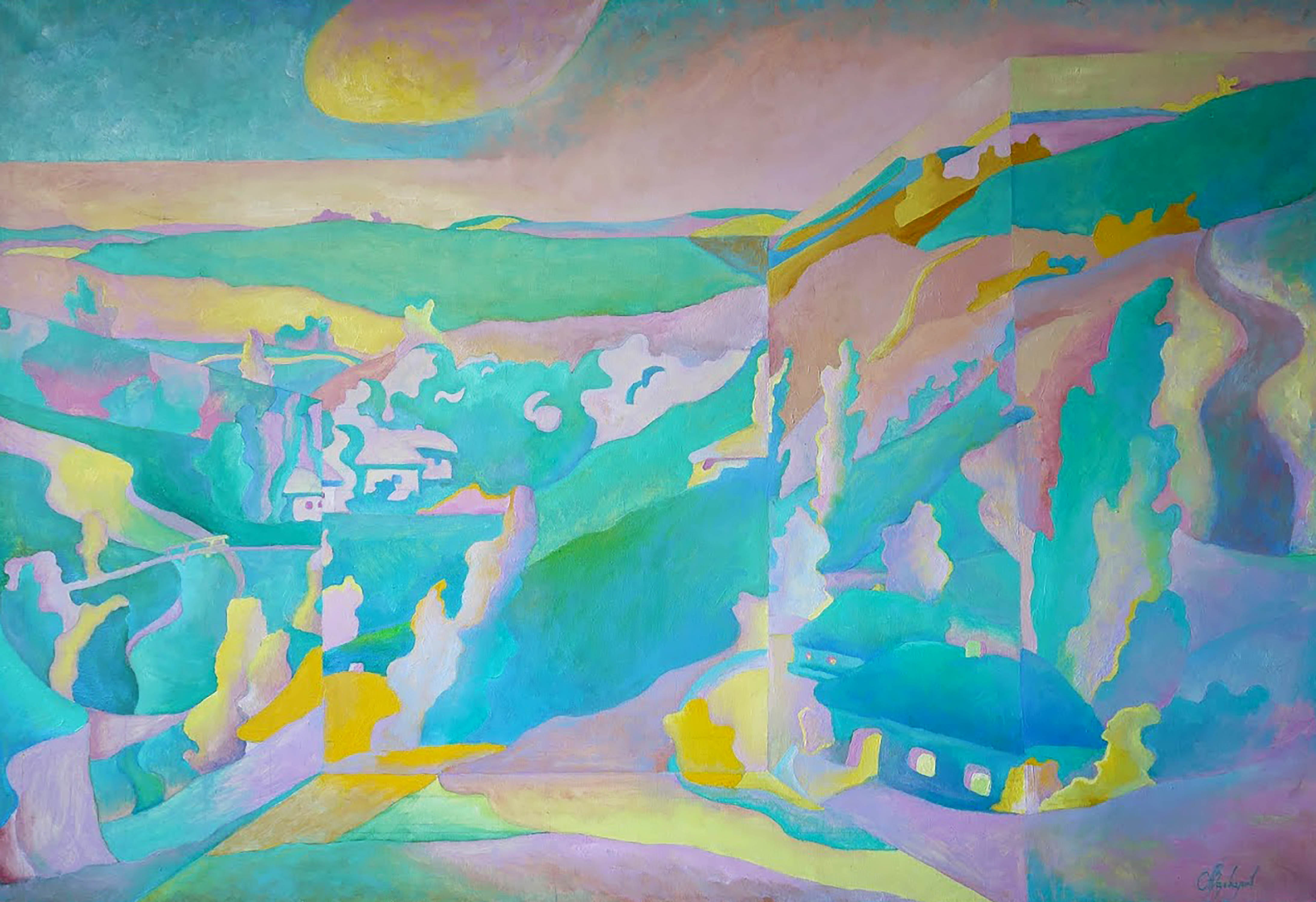 Abstract oil painting Landscape Varvarov Anatoly Viktorovich