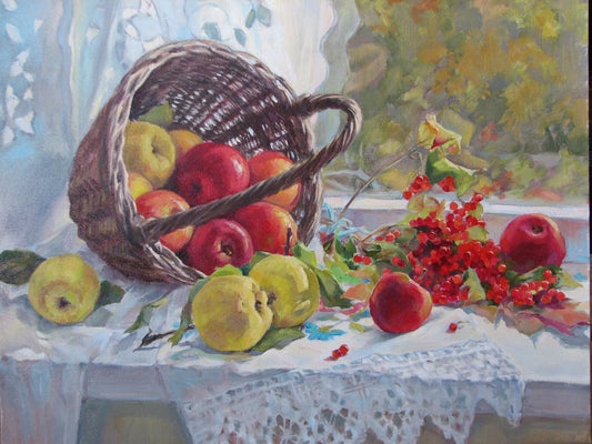 Oil painting The glow of autumn Osnach Olesia