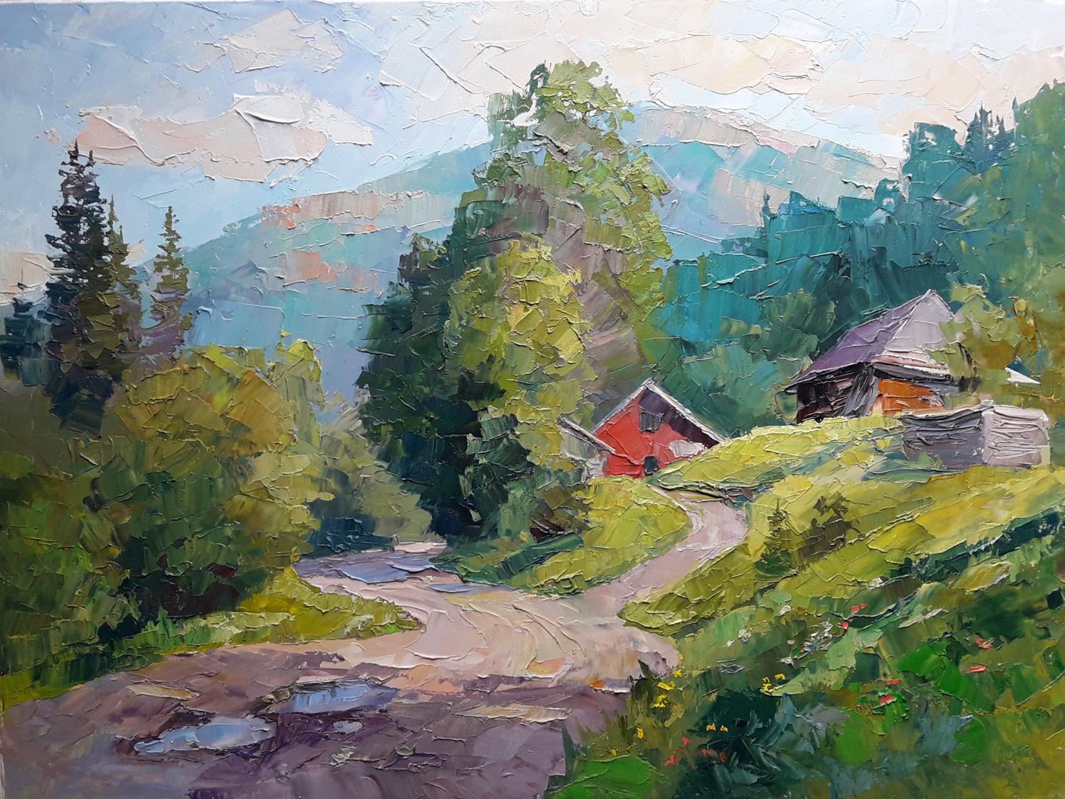 Oil painting Somewhere in the mountains Serdyuk Boris Petrovich