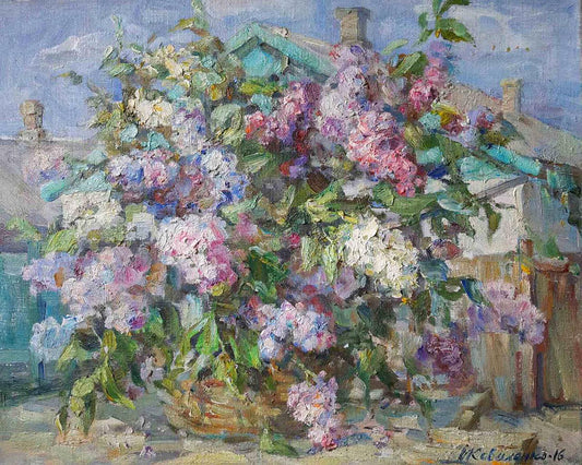 Oil painting Lush lilac Kovalenko Ivan Mikhailovich