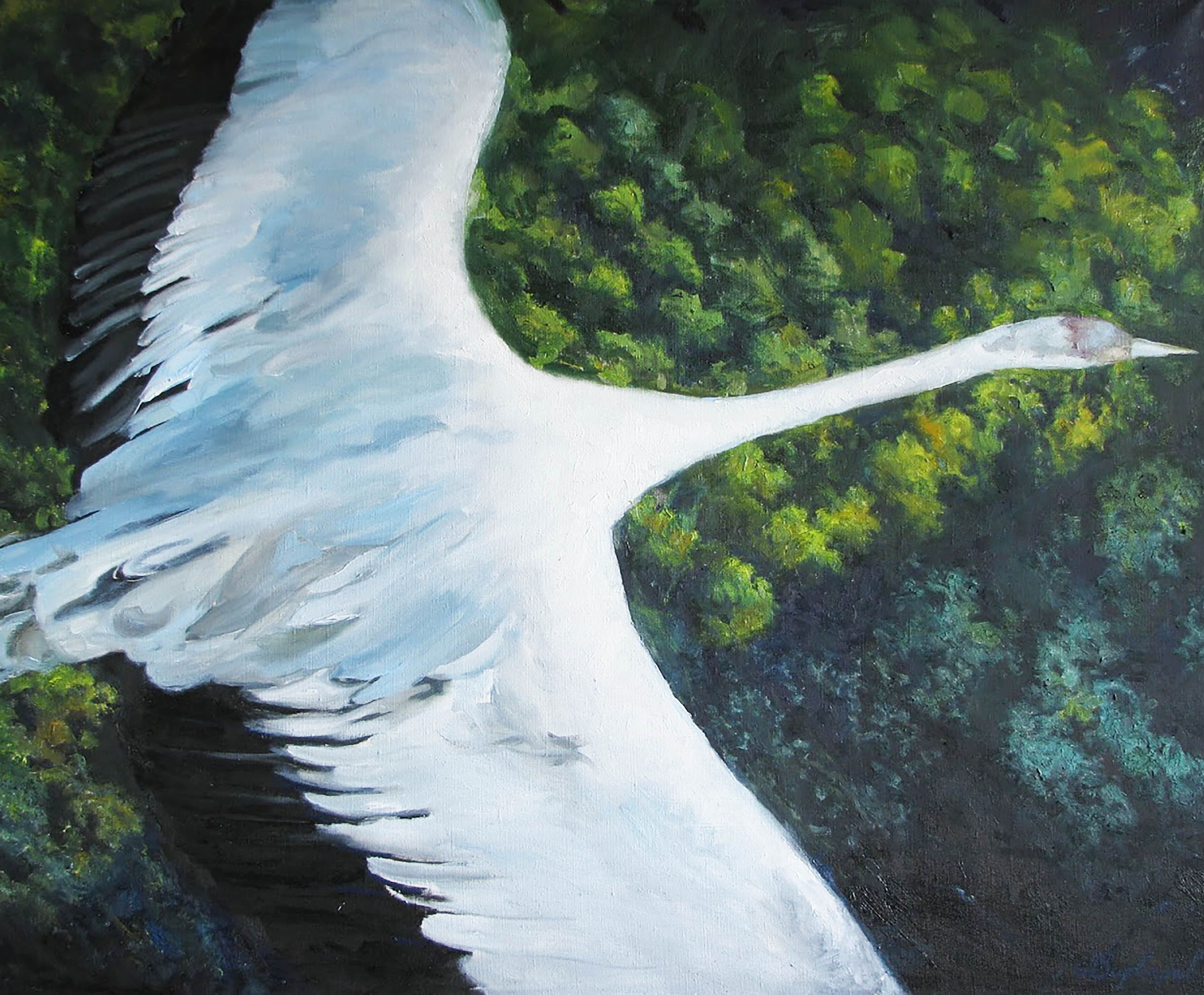 Oil painting Under the cover of a crane Varvarov Anatoly Viktorovich