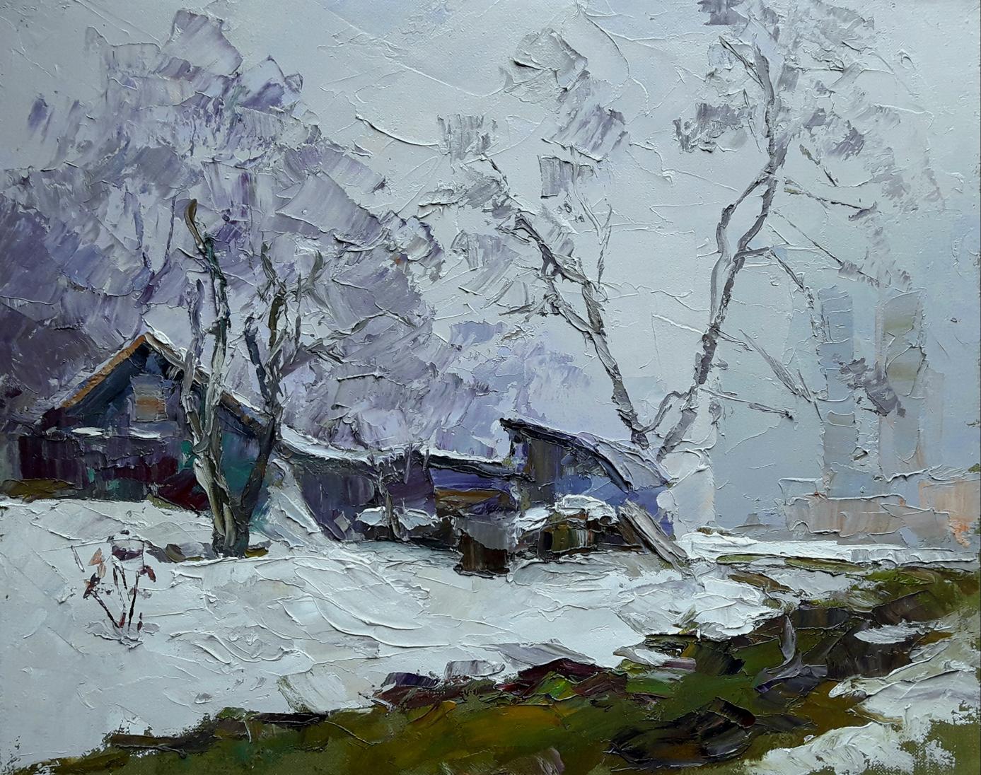 Oil painting Winter evening Serdyuk Boris Petrovich №SERB 338