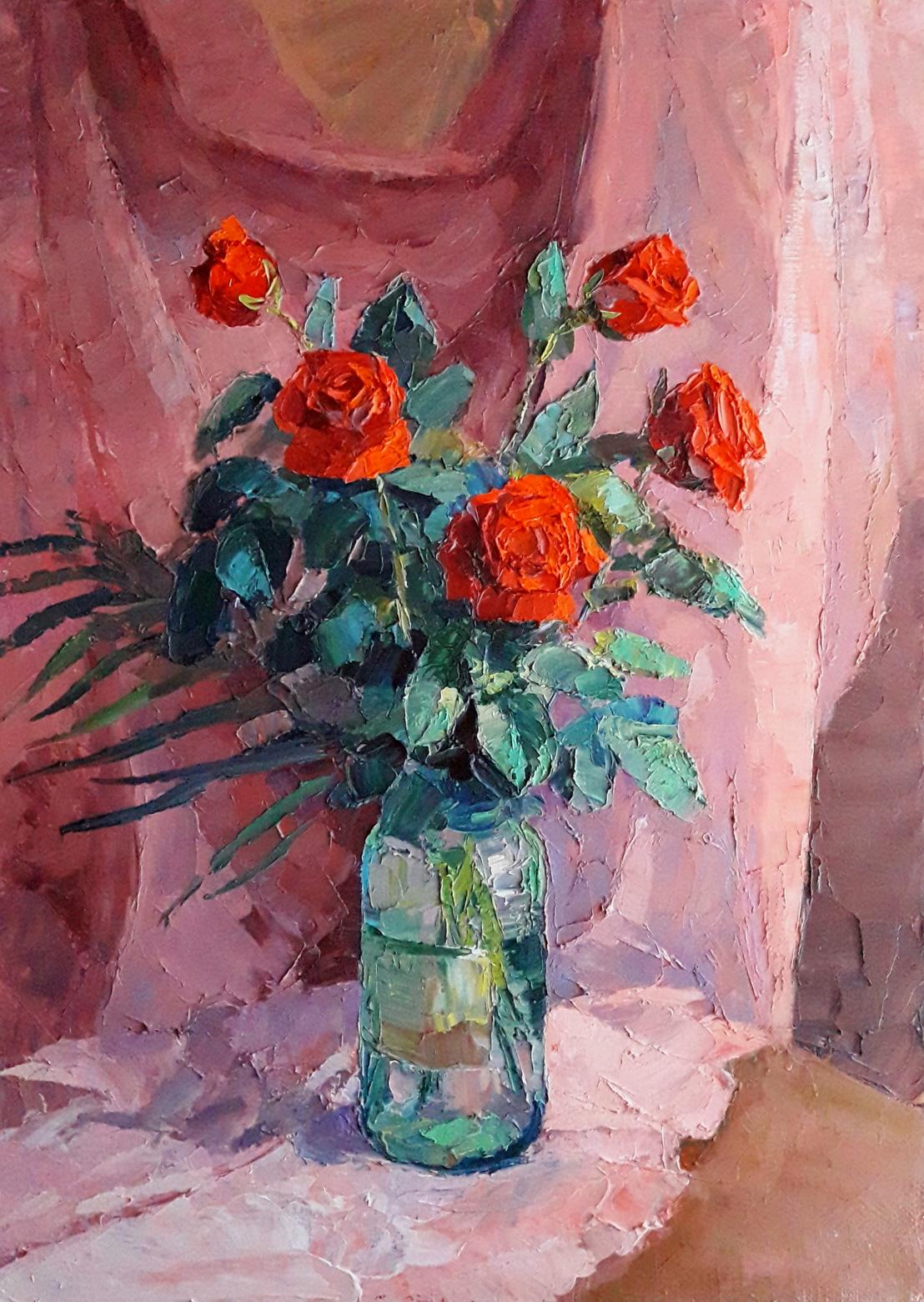 Oil painting Red roses Serdyuk Boris Petrovich